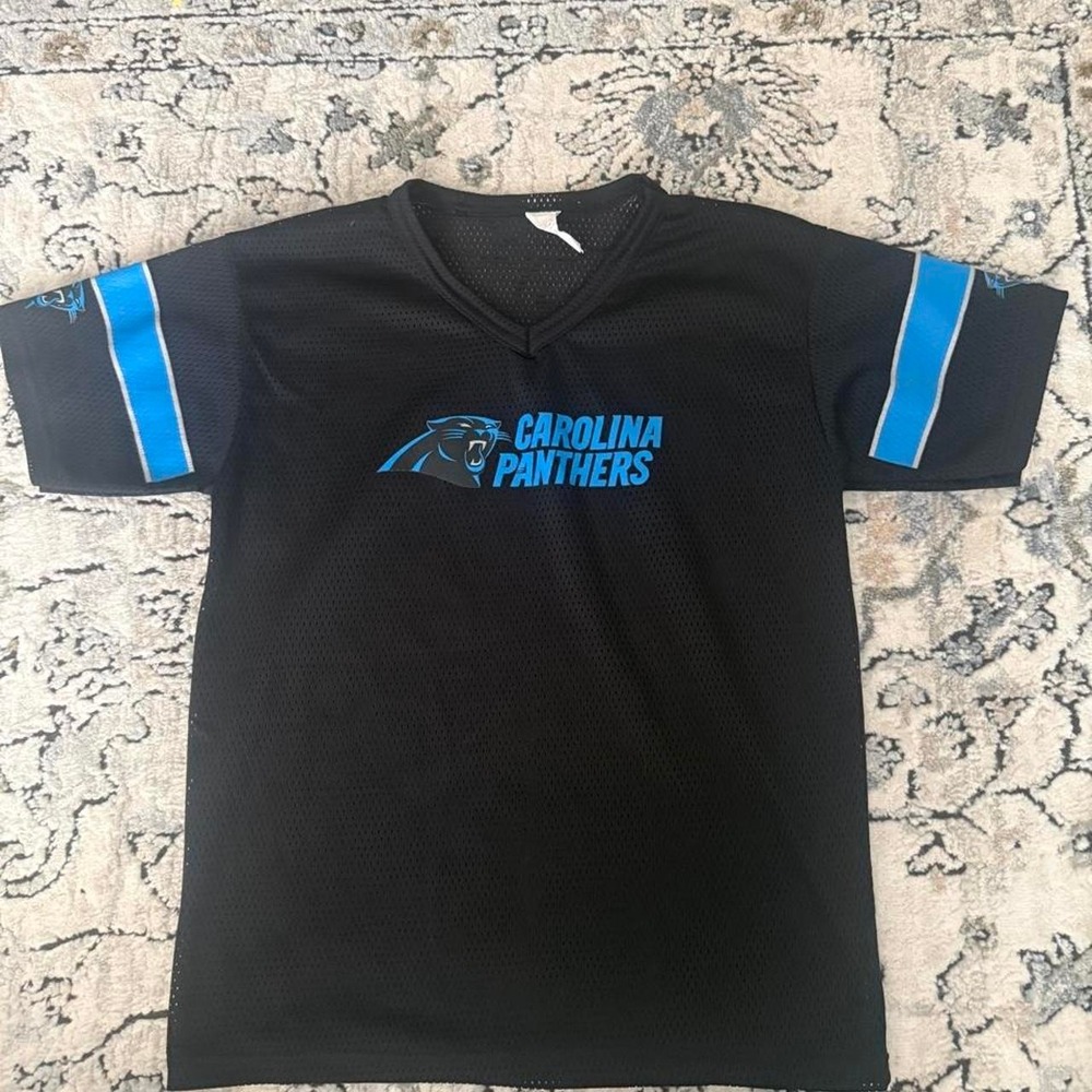 Kids Carolina Panthers black jersey Size M 8-10‎